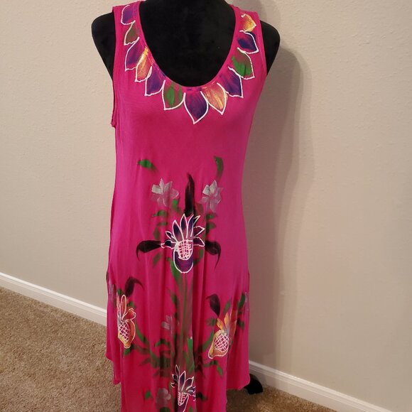 MJA World Beautiful floral sleeveless made in India 100% viscose One size. - Picture 1 of 13
